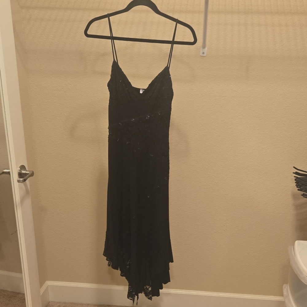 Privileged Black Asymmetrical Dress